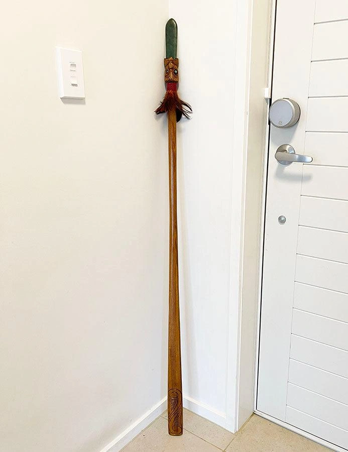 Ancient Maori Taitaia Spear with Jade Accent