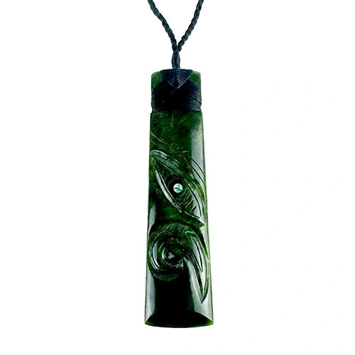 Polished Pounamu Greenstone Toki Manaia Necklace – A Powerful New Zealand Treasure.