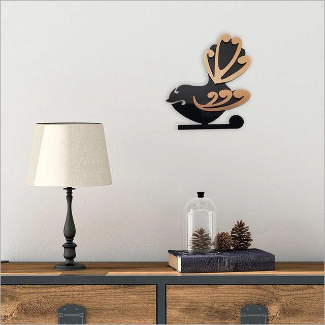 Vibrant Koru Fantail Bird Wall Decor – A Touch of Exotic Beauty!