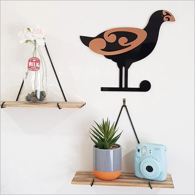 2-tone Koru Pukeko Bird Wall Art